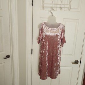 Sanctuary Dusty Rose Velvet Dress Size Small